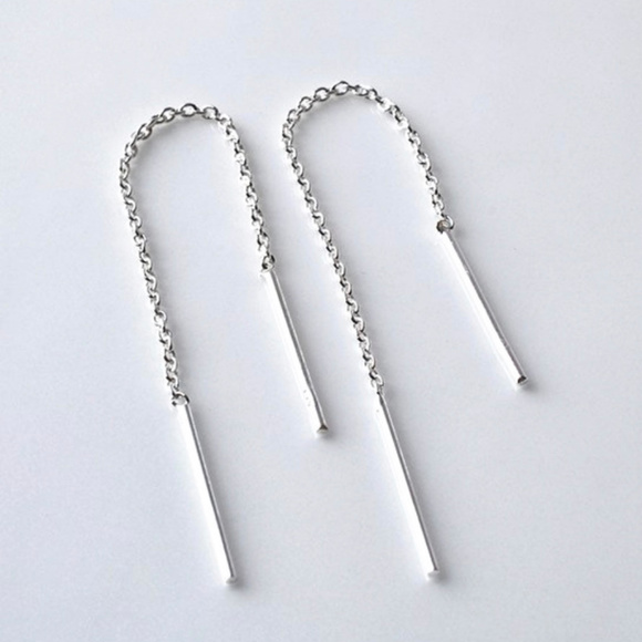 💚2/$40💚 Dainty Sterling Silver Threader Earrings - Picture 1 of 7